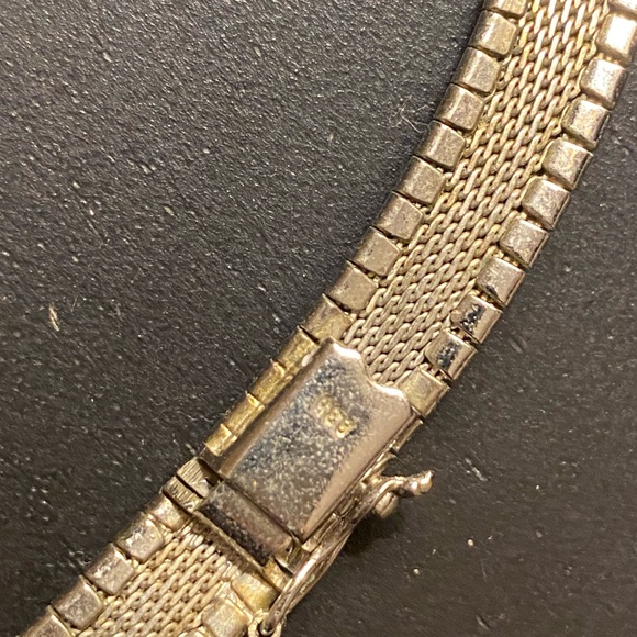 Sterling Silver Herringbone Greek Key Necklace - Picture 3 of 9